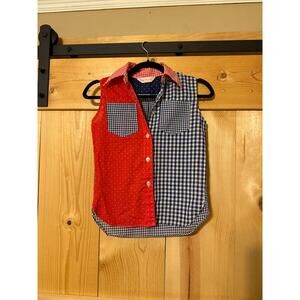 VTG Little Lady Wrangler Button Up Blouse Size Girls 10